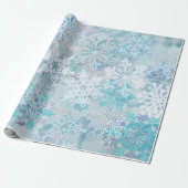 Cadeau Papier d'emballage des flocons de neige (Déroulé)