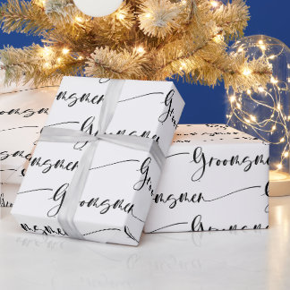 Cadeau Papier d'emballage des garçons d'honneur modernes 