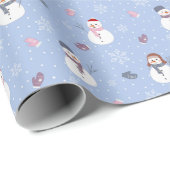 Cadeau Papier d'emballage des neiges (Coin rond)