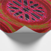 Cadeau papier d'emballage design mandala rouge (Coin)