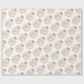 Cadeau Papier d'emballage Deux Lapins de Pâques (Plat)