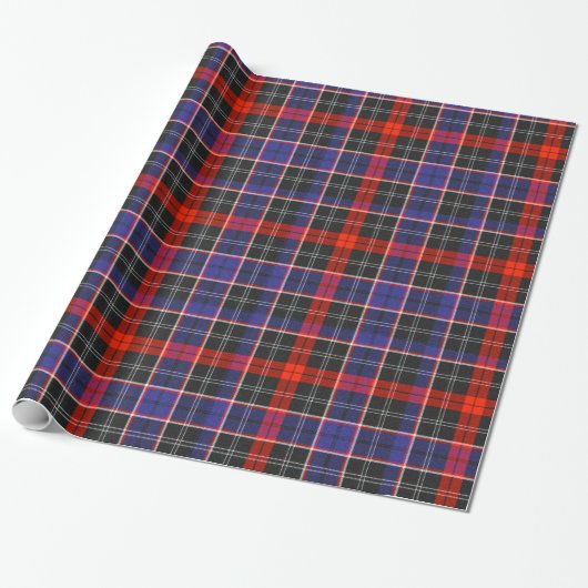 Cadeau Papier d'emballage d'évêque Tartan (Déroulé)