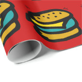 Cadeau Papier d'emballage d'hamburger d'imbéciles de (Coin rond)