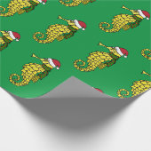 Cadeau Papier d'emballage d'hippocampe de Noël (Coin)