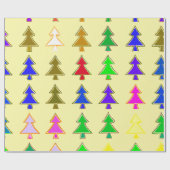 Cadeau Papier d'emballage d'hiver de Noël coloré (Plat)