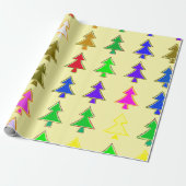 Cadeau Papier d'emballage d'hiver de Noël coloré (Déroulé)