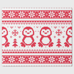 Cadeau Papier d'emballage d'hiver de Noël sans couture de