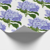 Cadeau Papier d'emballage d'hortensia bleu (Coin)