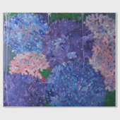 Cadeau Papier d'emballage d'hortensia - conception unique (Plat)