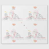 Cadeau Papier d'emballage d'île de Shrug (Plat)