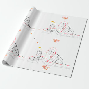 Cadeau Papier d'emballage d'île de Shrug