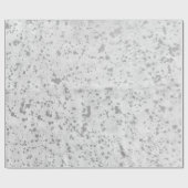 Cadeau Papier d'emballage d'impression à blanc gris argen (Plat)