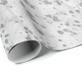 Cadeau Papier d'emballage d'impression à blanc gris argen (Coin rond)