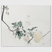 Cadeau Papier d'emballage d'impression à fleurs JAPONAISE (Plat)