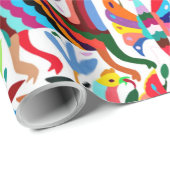 Cadeau Papier d'emballage d'impression couleur Otomi (Coin rond)