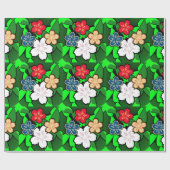 Cadeau Papier d'emballage d'impression de fleurs (Plat)