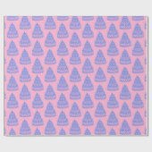 Cadeau Papier d'emballage d'impression de gâteau bleu et  (Plat)