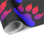 Cadeau Papier d'emballage d'impression de pieds de tigres (Coin rond)