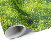 Cadeau Papier d'emballage d'impression d'herbe verte (Coin rond)
