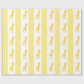 Cadeau Papier d'emballage d'impression jaune de girafe (Plat)