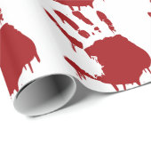 Cadeau Papier d'emballage d'impression manuelle sanglant (Coin rond)