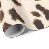 Cadeau papier d'emballage d'impression pour vache (Coin rond)