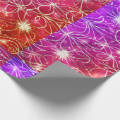 Cadeau Papier d'emballage d'impression rose chic. (Coin)