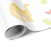 Cadeau Papier d'emballage Dinosaur (Coin rond)