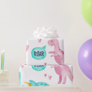 Cadeau Papier d'emballage dinosaure