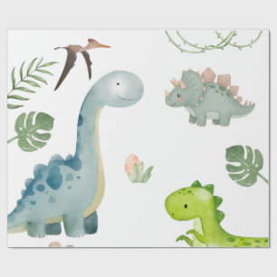 Cadeau Papier d'emballage dinosaure
