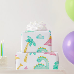 Cadeau Papier d'emballage dinosaure