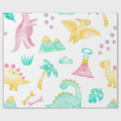 Cadeau Papier d'emballage dinosaure (Plat)