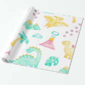 Cadeau Papier d'emballage dinosaure (Déroulé)