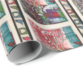 Cadeau Papier d'emballage d'inséparables (Coin rond)