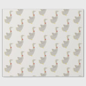 Cadeau Papier d'emballage d'oie grise de fête (Plat)
