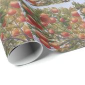 Cadeau Papier d'emballage d'ORANGES de la FLORIDE (Coin rond)