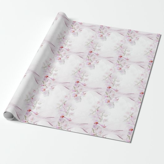 Cadeau Papier d'emballage d'orchidée (Déroulé)