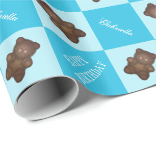 Cadeau Papier d'emballage d'ours Brown