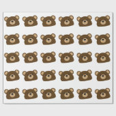 Cadeau Papier d'emballage d'ours de nounours (Plat)