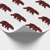 Cadeau Papier d'emballage d'ours de plaid de Buffalo (Coin)