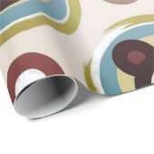 Cadeau papier d'emballage d'ours heureux (Coin rond)