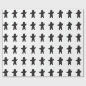 Cadeau Papier d'emballage d'ours noir (Plat)