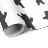 Cadeau Papier d'emballage d'ours noir (Coin rond)