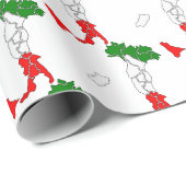 Cadeau Papier d'emballage drapeau italien (Coin rond)