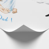 Cadeau Papier d'emballage drôle Stork avec bébé - Texte p (Coin)