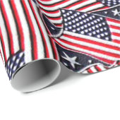Cadeau Papier d'emballage du 4 juillet (Coin rond)