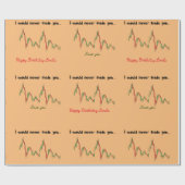 Cadeau papier d'emballage du commerçant, anniversaire mod (Plat)