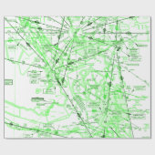 Cadeau Papier d'emballage du diagramme d'aviation (Plat)