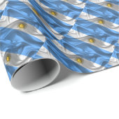 Cadeau Papier d'emballage du drapeau argentin (Coin rond)