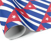 Cadeau Papier d'emballage du drapeau cubain (Coin rond)